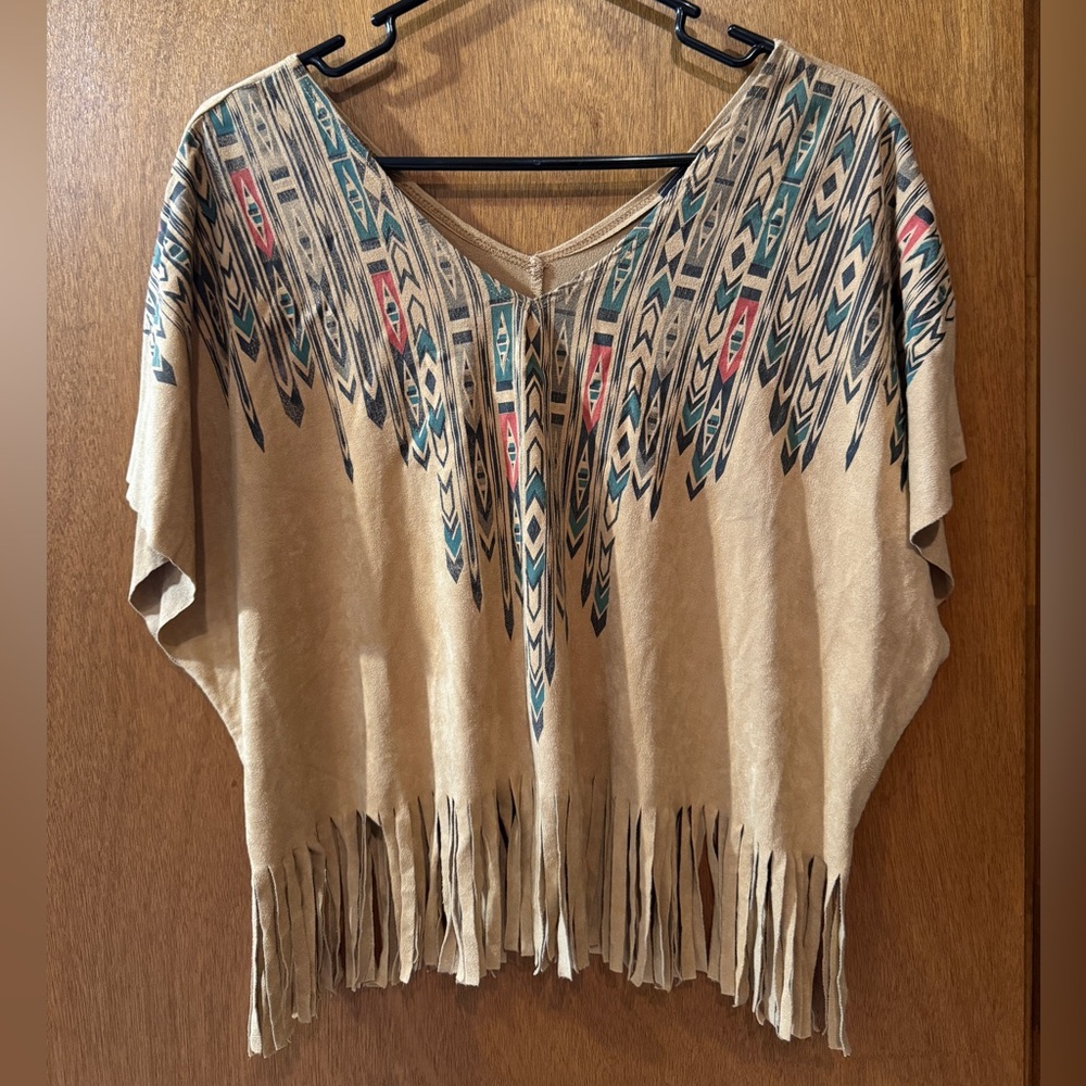 Rue21 Boho Suede Top with Tribal Accents